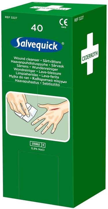 Salvequick Wundreiniger sterile physiologische Kochsalzlösung (40 x)