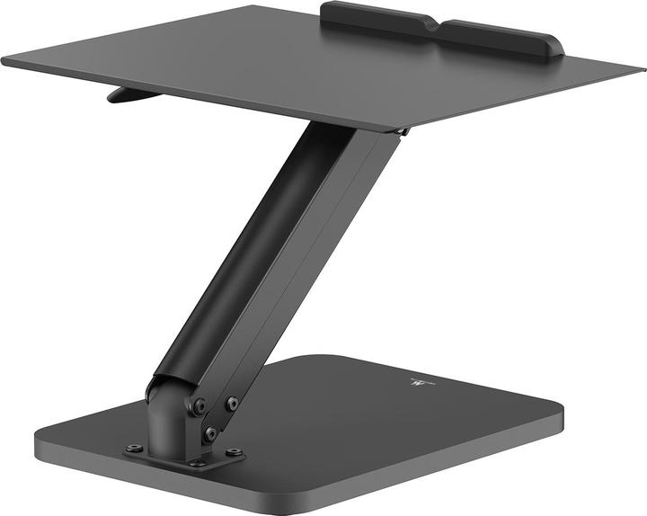 Actual product image Maclean desk stand for monitor or laptop gas spring for standing and sitting work black MC-493