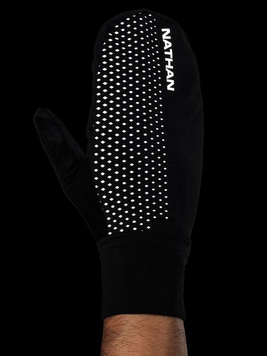 Actual product image Nathan Hyper Night Reflective Convertible Mitt Glove running gloves (S)