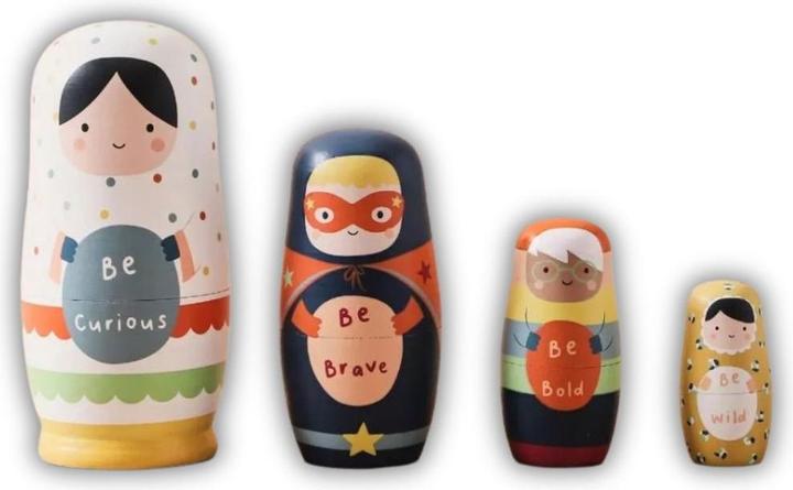 Just Bee Kids Stapelspielzeug Matroschka aus Holz