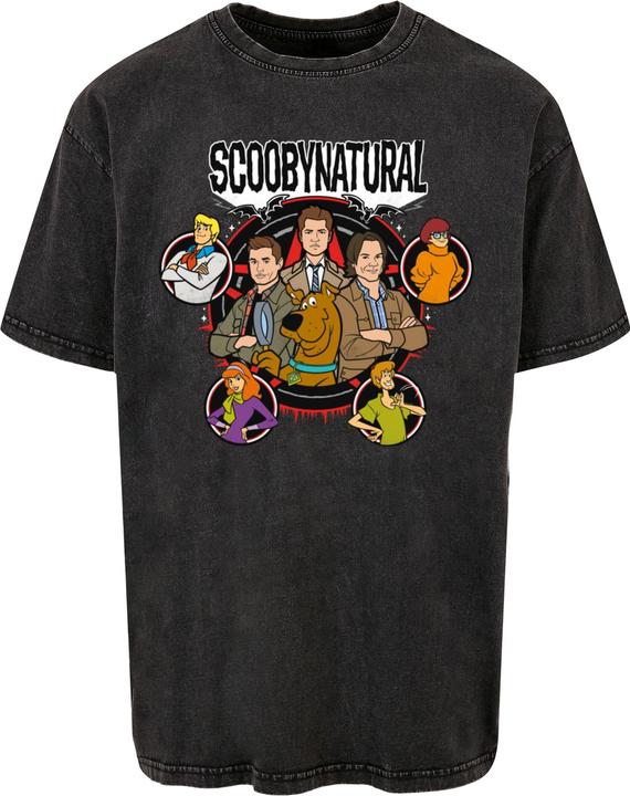 Actual product image Absolute Cult Scooby - Natural Characters Acid Washed Oversized Tee - 114391 (L)