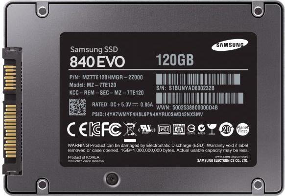 Image du produit Samsung 840 EVO Basic (120 Go, 2.5")