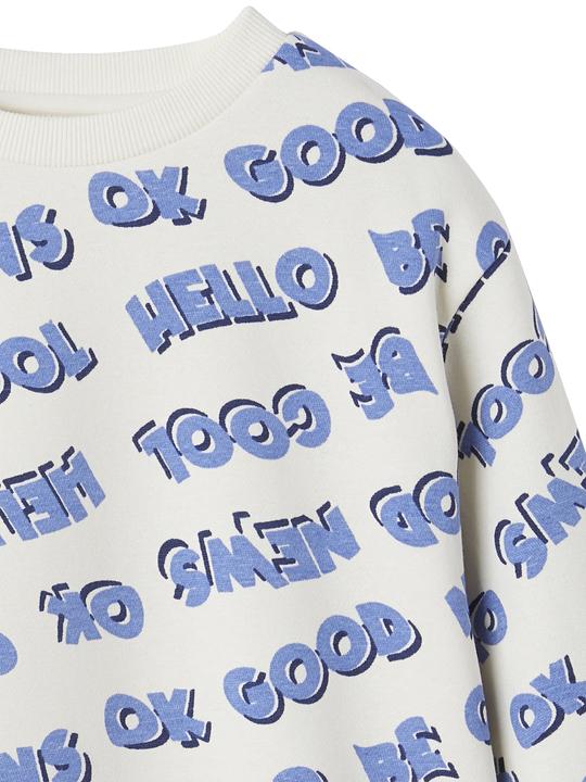 Vertbaudet Jungen Sweatshirt mit XXL-Schriftzug, Recycling-Polyester