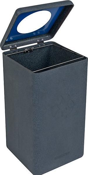 Produktbild ReinigungsBerater Mülltrennsystem BrickBin Papier Behälter grau blau 65 L integrierte Beutelhalterung, aus recyceltem (65 l)