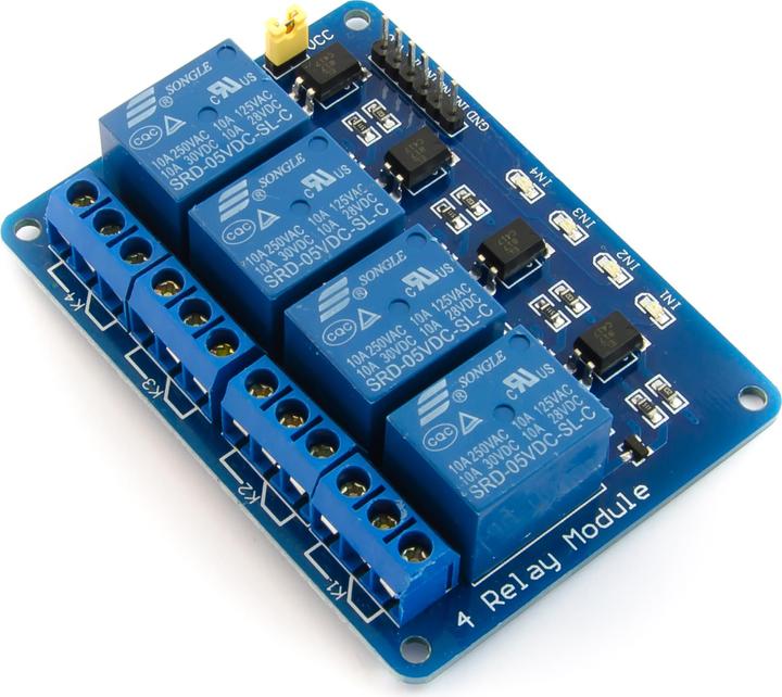 Actual product image Purecrea 4-channel relay module