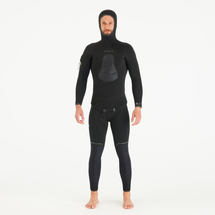 Image du produit Subea Veste chasse sous-marine néoprène refendu 7mm homme, SPF 900 noir (7 mm, S)
