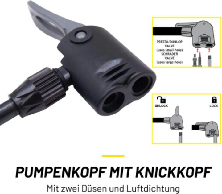 Actual product image Dunlop Bicycle floor pump black/red