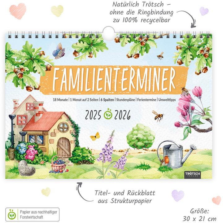 Actual product image Trtsch Family Terminator Landgre for 18 months 2025/2026 (30 x 21 cm, Hardcover, German)