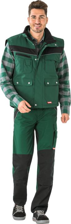 Productafbeelding Planam unisex wintergilet PLALINE groen, zwart maat XS (XS)