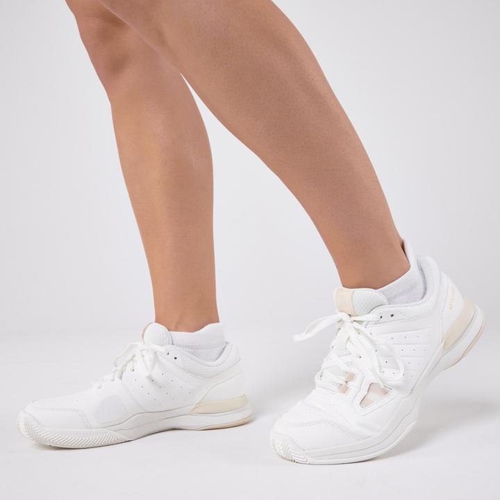 Actual product image Artengo Women'S Tennis Shoes Clay Court Ts500 White Beige (39)