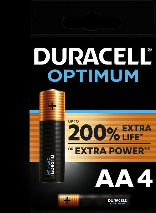 Actual product image Duracell Optimum 4-pack AA batteries (4 pcs., AA)