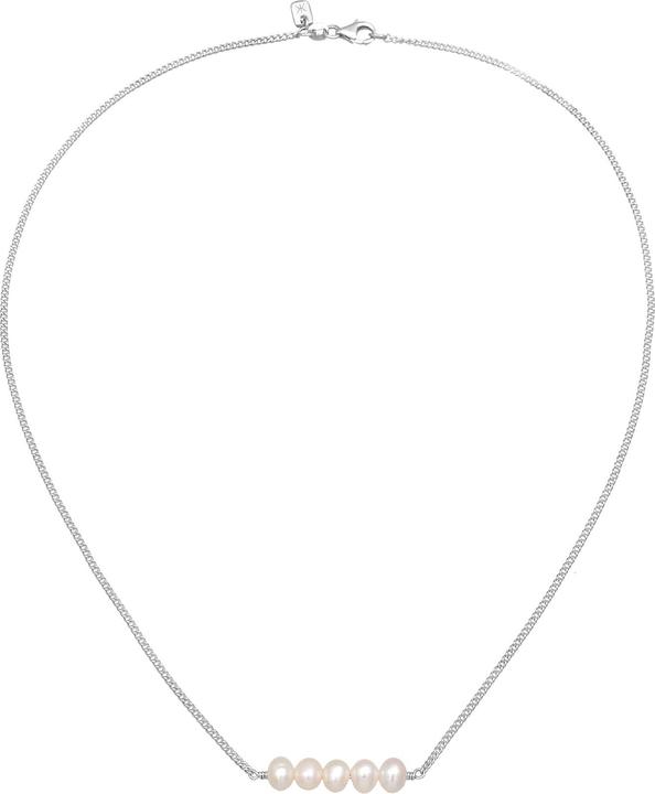 Immagine prodotto Kuzzoi Collana maschile di perle d'acqua dolce elegante in argento 925 (Argento 925, Perle coltivate d'acqua dolce, 45 cm)
