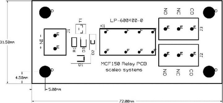 Immagine prodotto Scaleo Systems Scheda relè 1 pz. VV-600401-0-C 2 contatti di commutazione 12 V/DC