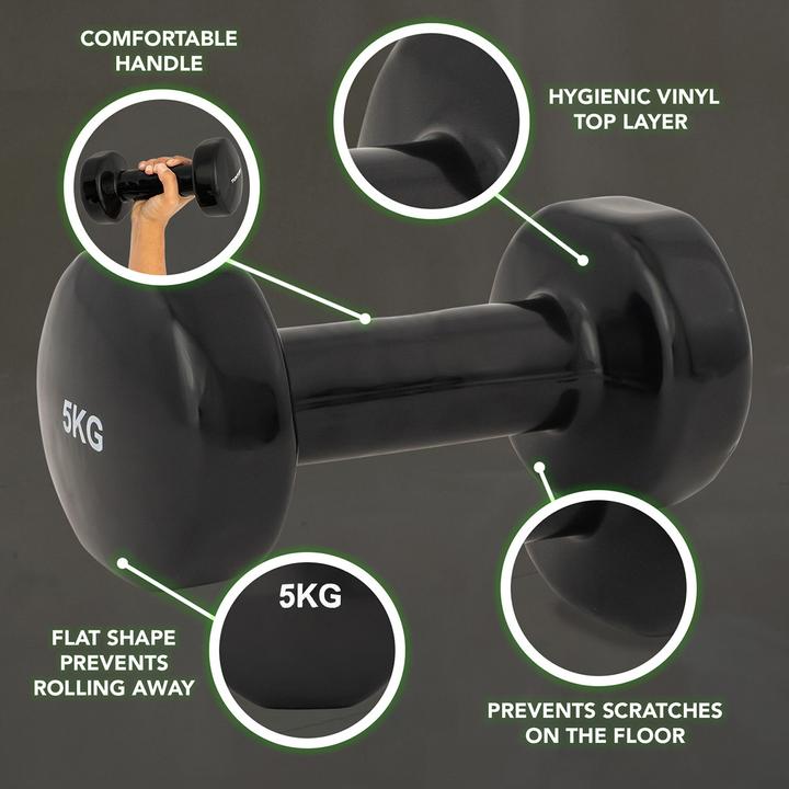 Actual product image Tunturi Vinyl Kurzhanteln (2 x 5 kg)