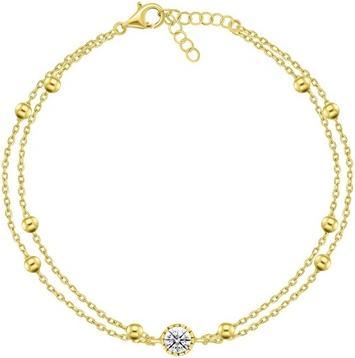 Brilio Silver - Double Gold Plated Bracelet For Women BRC187Y