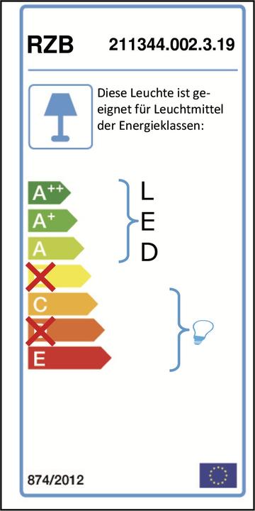 Energy Label RZB Ceiling/wall light (470 lm, E27)