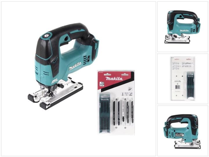 Actual product image Makita DJV 182 Z cordless Jigsaw 18 V Brushless 26mm Solo + 14x Jigsaw Blades - without Charger, wit