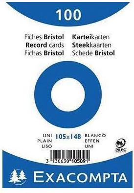Exacompta Scheda indice (A6, 205 g/m², 100 x)