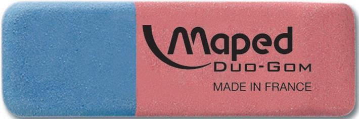Image du produit Maped Gomme en caoutchouc Duo-Gom, moyenne, bleue/rouge