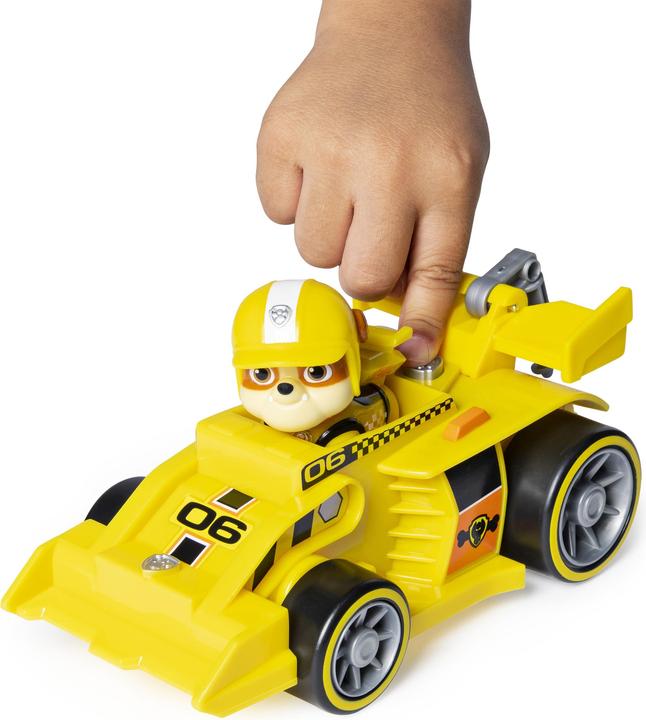 Actual product image Spin Master Rubbles Race & Go Deluxe basic vehicle with figure (Ready, Race, Rescue)
