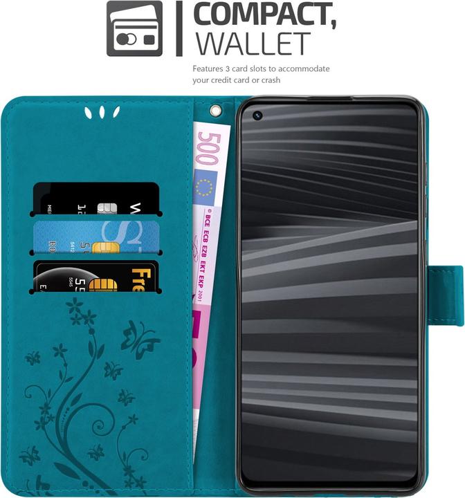 Produktbild Cadorabo Flower Book Hülle für Realme GT 2 / GT Neo 2 (Realme GT Neo 2, Realme GT 2)