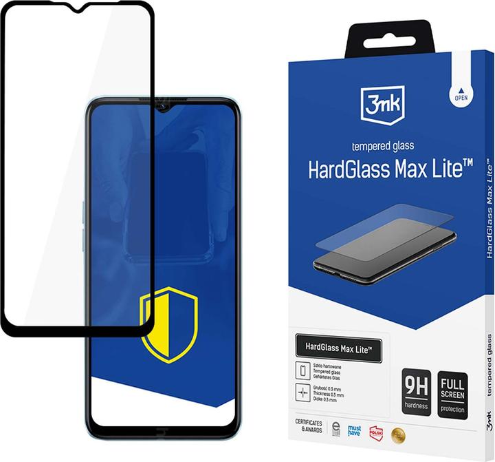 Actual product image 3MK Hardglass Max Lite Screen Protector (1 Piece, Oppo A57s, Oppo A57e, Oppo A57)
