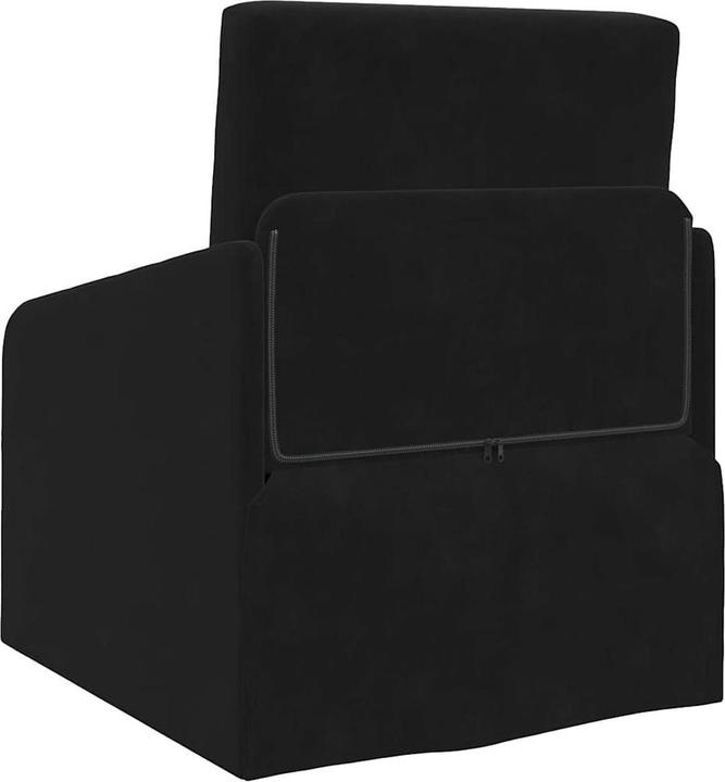 Produktbild VidaXL Boden Sofa Bett 2-in-1 Schwarz 65x80x83 cm Samt