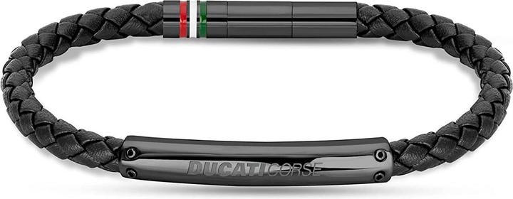 Ducati Vittoria Armband (22 cm, Edelstahl, Leder)