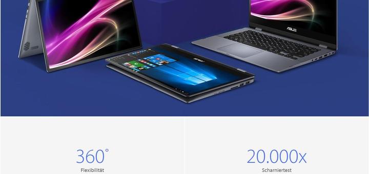 Produktbild ASUS VivoBook Flip 14 TP412FA-EC206T (14", Intel Core i5-8265U, 8 GB, 512 GB, CH)