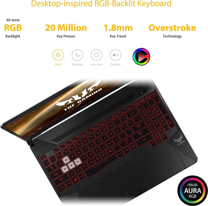 Image du produit ASUS TUF Gaming FX505DU-AL137T (15.60", AMD Ryzen 7 3750H, 16 Go, 512 Go, CH)