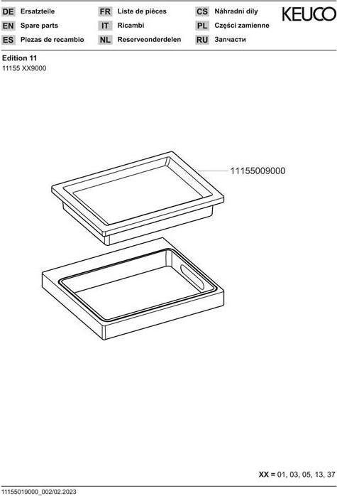 Actual product image Keuco Edition 11 Genuine Crystal Soap Dish