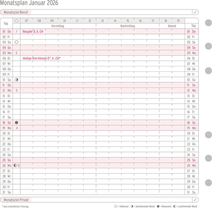 Actual product image Chronoplan Monatsplan (Special, German)