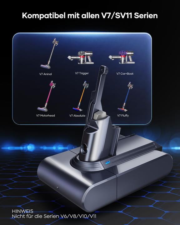 Produktbild Flylinktech Ersatzakku 6.0Ah für Dyson V7/SV11 Staubsauger