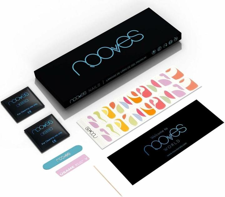 Immagine prodotto Nooves NAILS Premium Precured Gel Nail Foils Paradise Art Design Strisce di gel per unghie semi-indurito. (Unghie artificiali, Paradise Art Design)