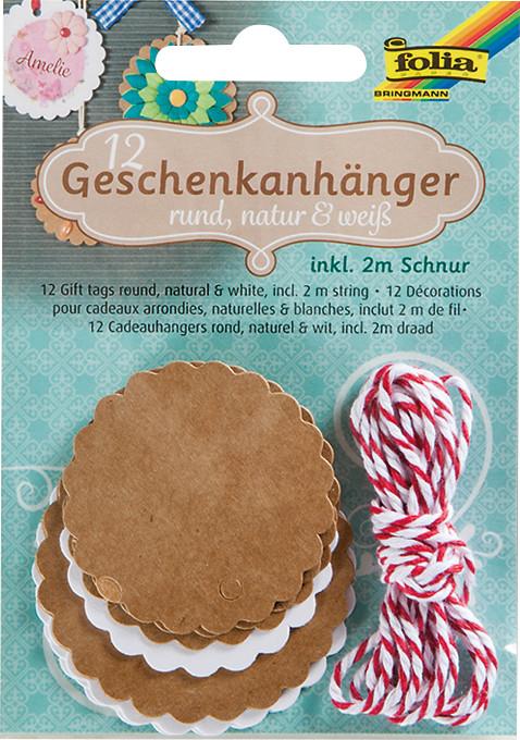 Folia Geschenkanhänger (Geschenkverzierung, 12 x)