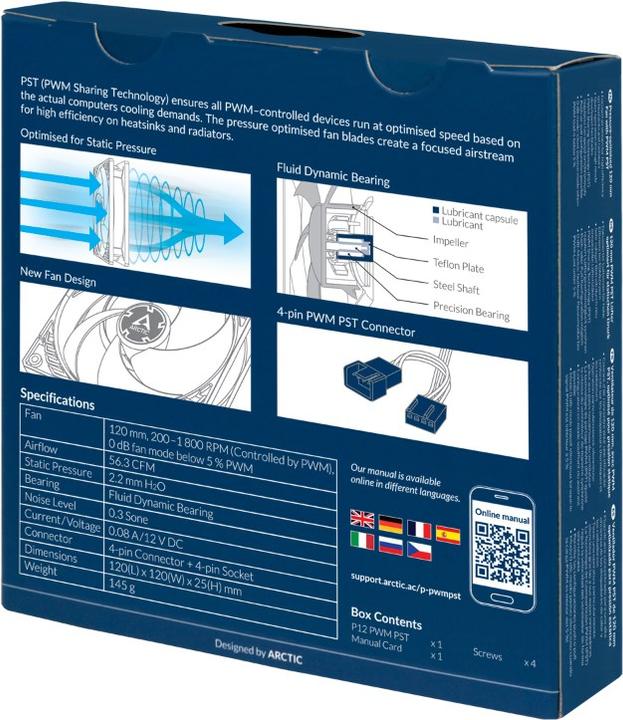 Actual product image Arctic P12 PWM PST Value Pack (120 mm, 5 x)