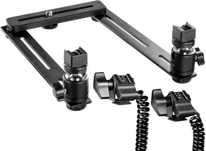 Produktbild Walimex Makro Blitzschiene Basic mit Y-Kabel Canon (Blitzhalterung)