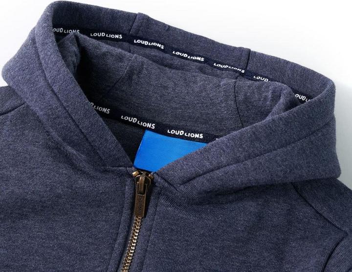 Produktbild VidaXL Kinder-Kapuzenpullover mit Reissverschluss Dunkelblau (92)
