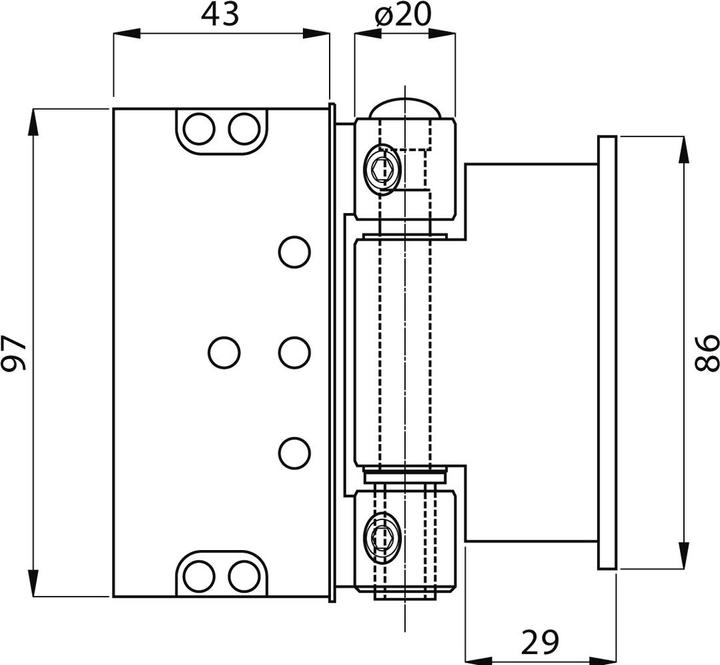 Image du produit Anuba Paumelles pour portes Duplex 320-3D