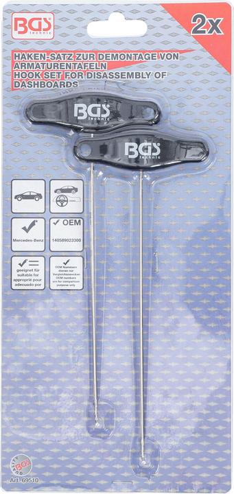 Actual product image BGS Hook Set for Disassembly of Mercedes Dashboards 2 pcs.