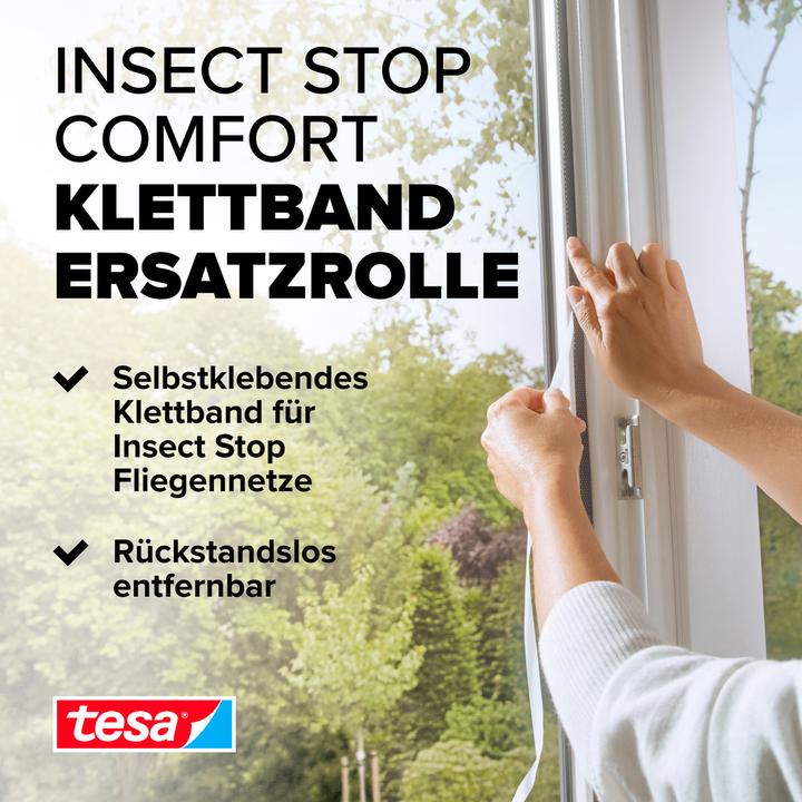 Produktbild tesa Insektenschutz COMFORT, Klettband Ersatzrolle, ohne Bohren