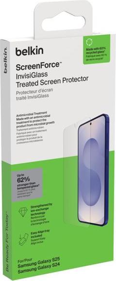 Actual product image Belkin Ovr Glass Eztray Samsung S25 (1 Piece, Samsung Galaxy S25, Samsung Galaxy S25+, Samsung Galaxy S25 Ultra)