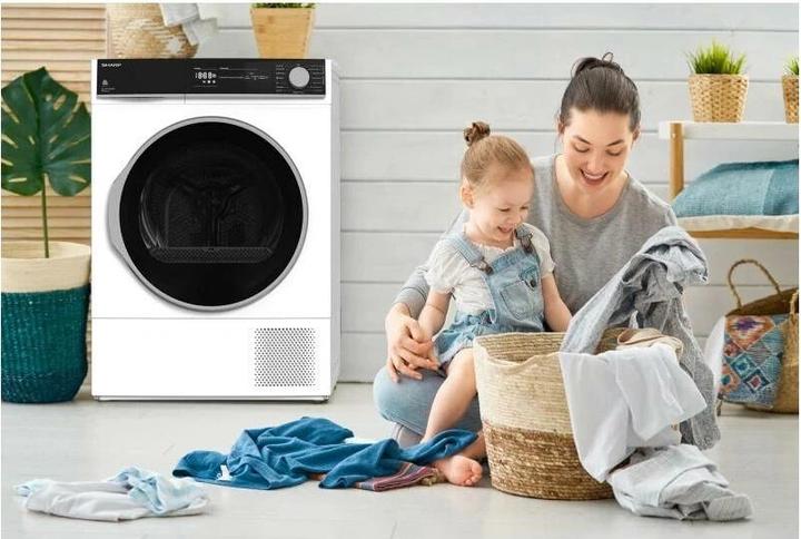 Image du produit Sharp KD-NHH8S8GW3-DE (8 kg, Droite, Prise UE)