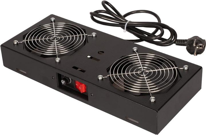 Image du produit Roline fan unit 2 fans for 19-inch wall-mounted enclosures black
