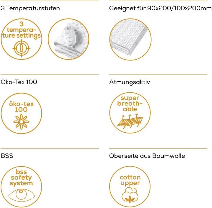 Actual product image Beurer Electric underblanket (130 x 75 cm)