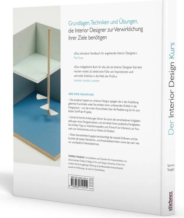 Produktbild Der Interior Design Kurs Grundlagen, Techniken und Übungen zur Innenarchitektur (Deutsch, Tomris Tangaz, 2022)