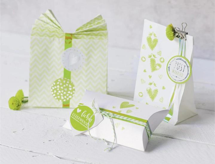 Produktbild Heyda Geschenkschachtel 90 x 125 mm 6 Stück, Weiss (Geschenkbox, 6 x)
