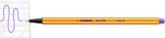 Actual product image STABILO point 88 Fineliner (Red, Green, Lilac, Black, Blue, Violet, 6 x)