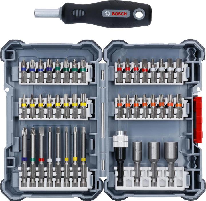 Actual product image Bosch Professional Zubehör Screwdriver bit set, 45 pieces (Cross Phillips PH 1", Cross Phillips PH 2", Cross Phillips PH 3", Cross Pozidriv PZ 1", Cross Pozidriv PZ 2", Cross Pozidriv PZ 3", Hexagonal (hexagonal) 3", Hexagonal (hexagonal) 4", Hexagonal (hexagonal) 5", Hexagonal (hexagonal) 6")