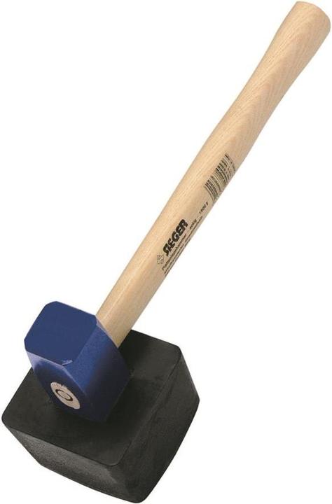 Produktbild Idealspaten 15 kg SIEGER-Plattenlegerhammer eckig mit Gummiaufsatz (1500 g)
